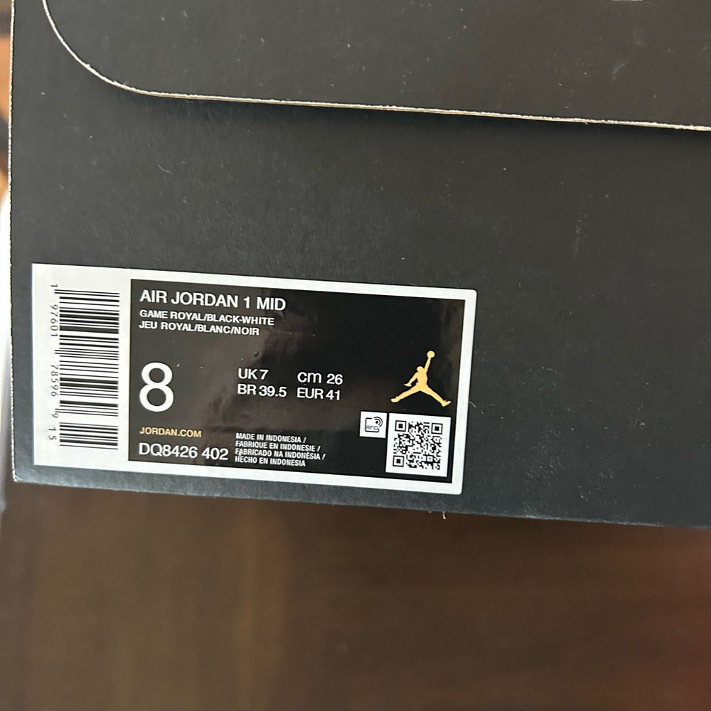 Jordan Air Mid in Royal Black and White